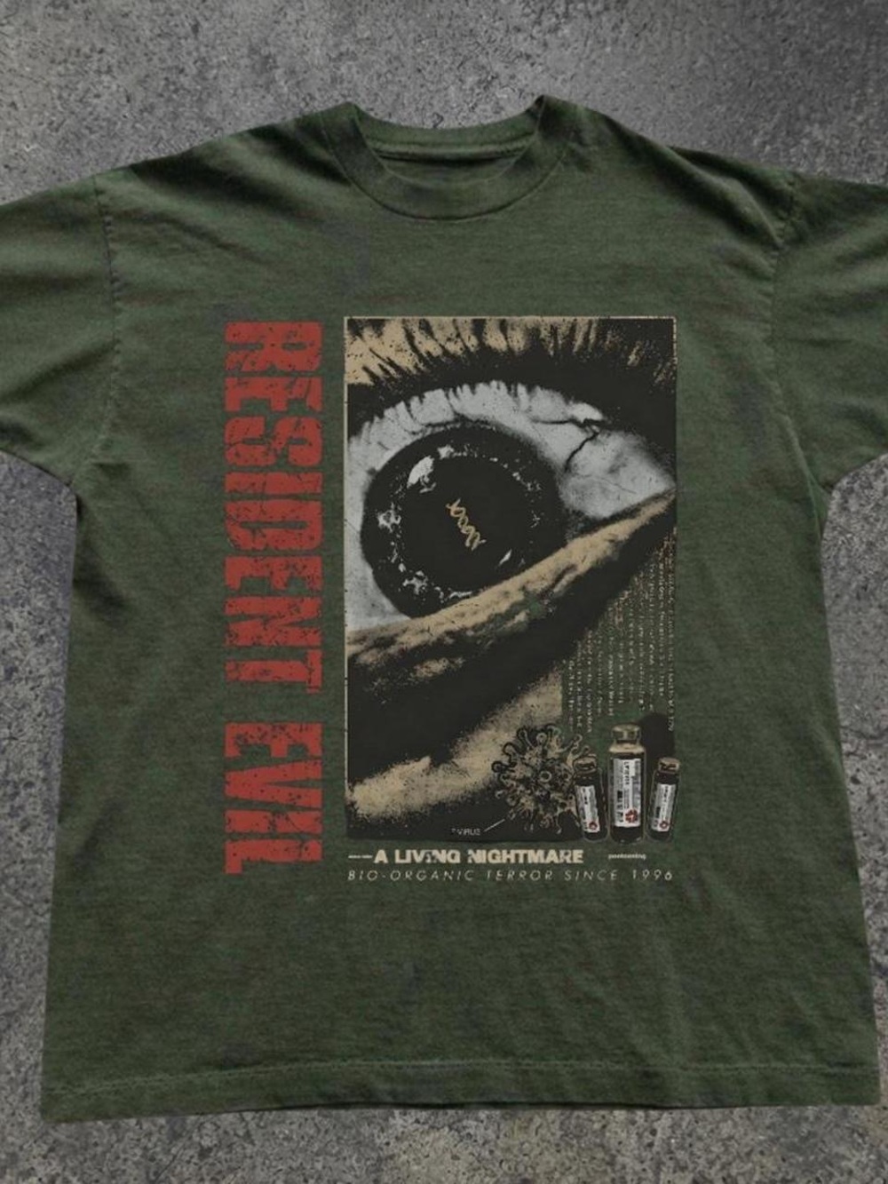Gildan Olive Green Resident Evil Graphic Tee